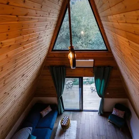 Panoramic Mountain A-frame Retreat With Fireplace In Limassol, Cyprus * Arakapas