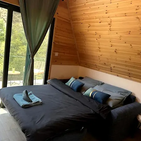 Panoramic Mountain A-frame Retreat With Fireplace In Limassol, Cyprus 度假居 Arakapas